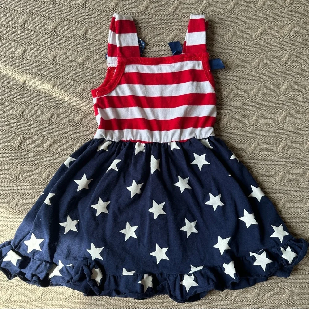 EUC Carter’s 3pc Baby Girl 4th of July Dress Bundle, Stars and Stripes, 18 Mo